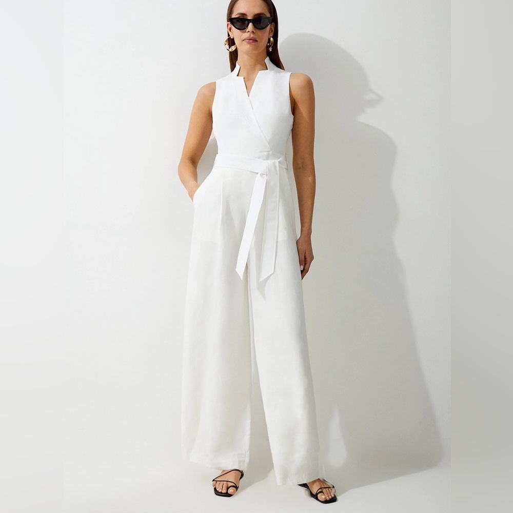 Katen Millen Linen White Jumpsuit